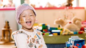 Young girl smiling