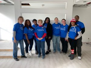 The Blue Crew helping at the Ronald McDonald House