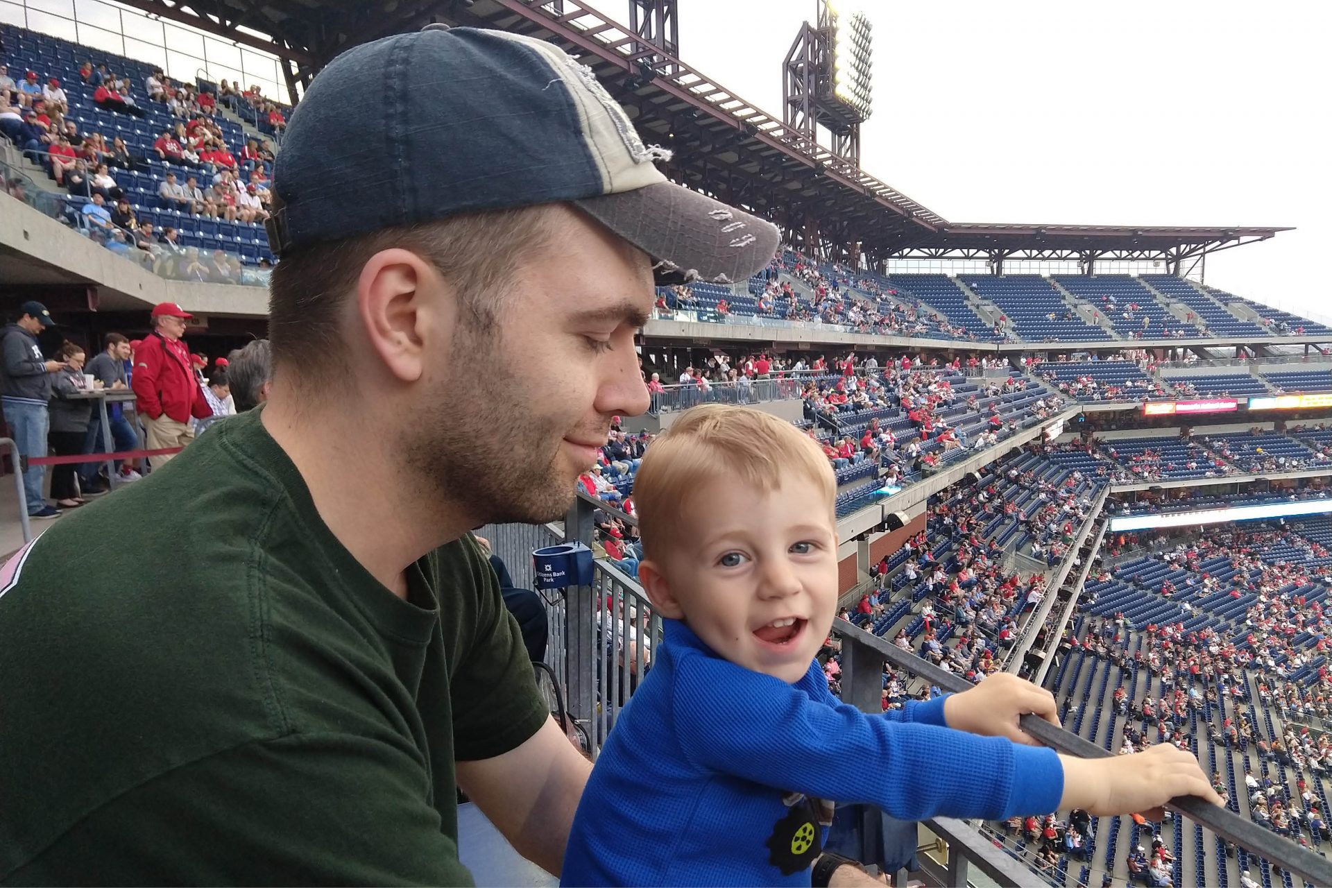 Night at the Phillies Father and Son at a Phillies game