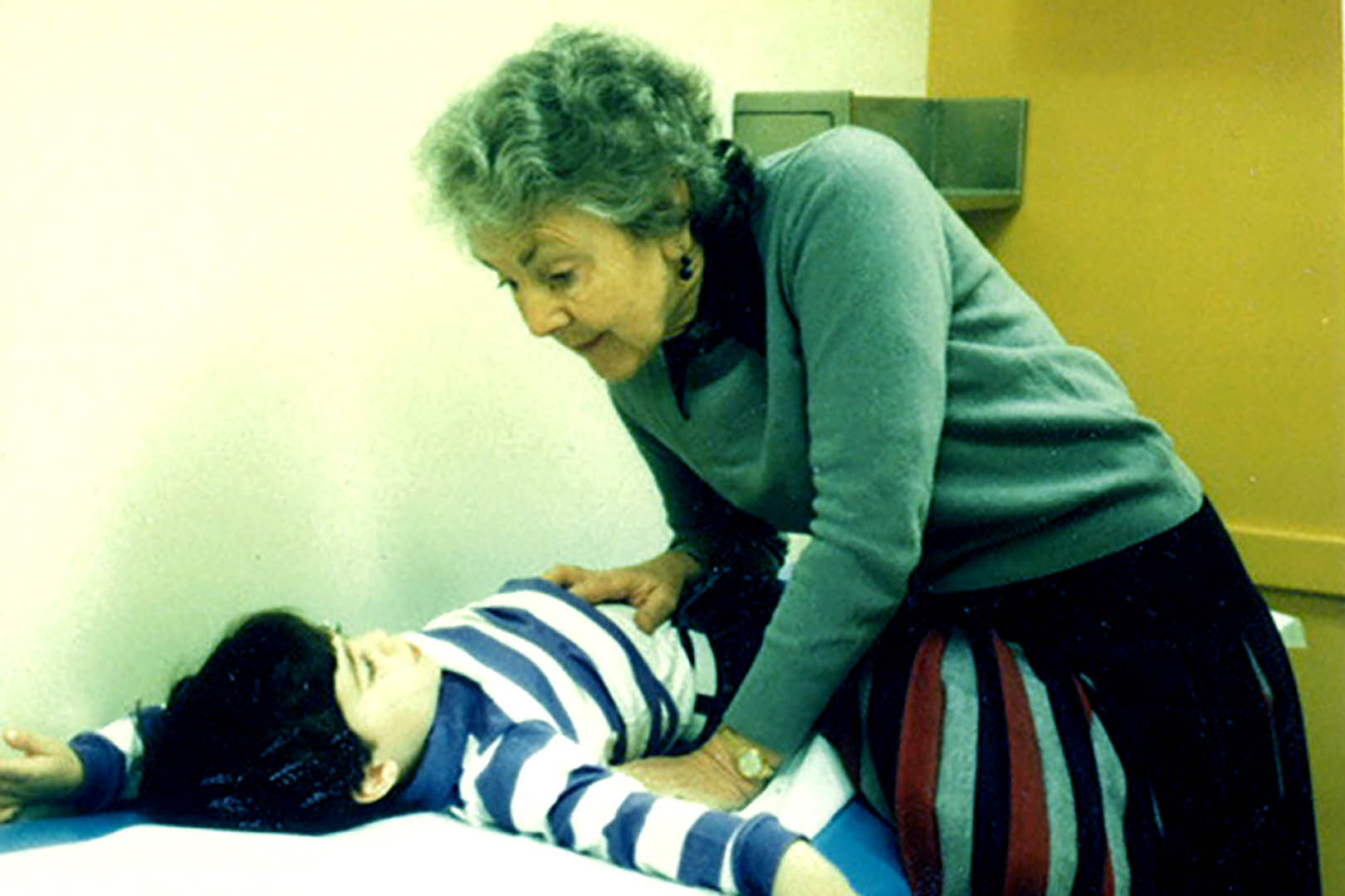 audrey-formatted Audrey Evans with a patient