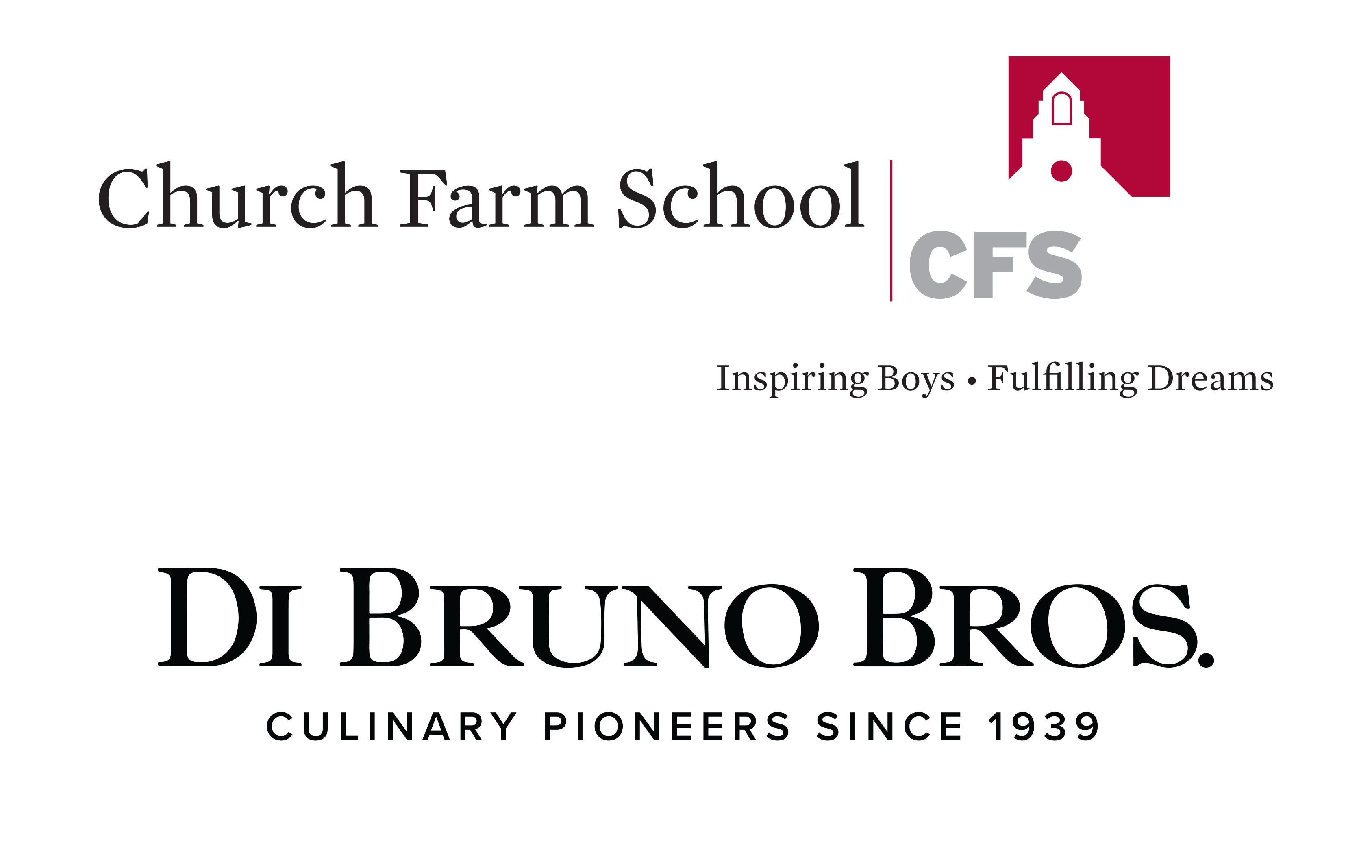 logos for Di Bruno Bros and Church Farm School