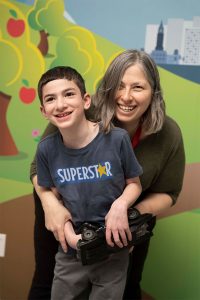 Mother and son at the Ronald McDonald House in Philadelphia