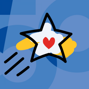drawing of a shooting star